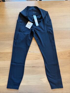 Fabletics PureLuxe Leggings in Black with White Logo